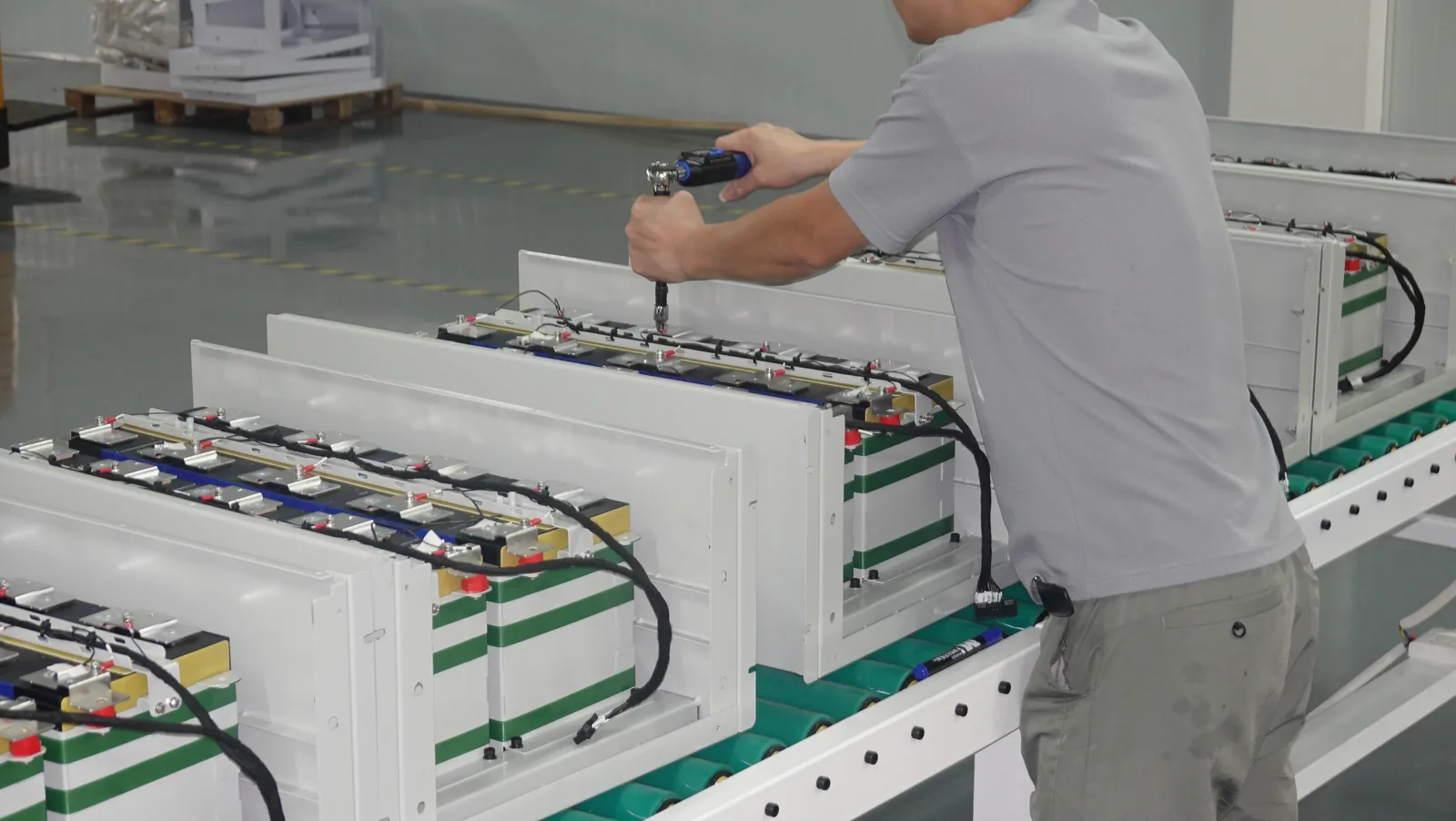 Energy storage production and assembly at a manufacturing partner facility